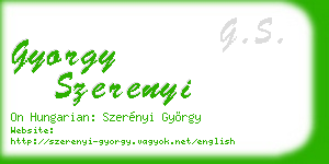 gyorgy szerenyi business card