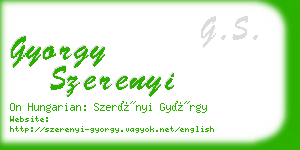 gyorgy szerenyi business card